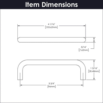 Wire Pulls Collection Pull 3-3/4'' cc Satin Nickel Finish PW596-SN