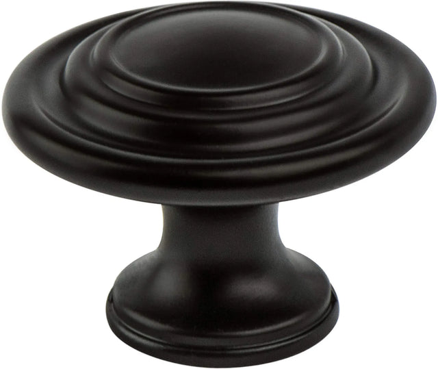Traditional Advantage Four Matte Black Ringed Knob 0935-155-P