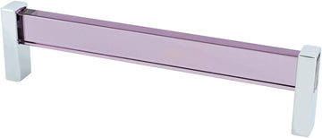 Prism 160mm CC Purple Acrylic and Polished Chrome Pull 1136-7000-P