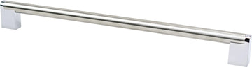Studio Remix 12 inch CC Brushed Nickel and Polished Chrome Appliance Pull 2198-9BPN26-P