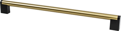 Studio Remix 12 inch CC Modern Brushed Gold and Matte Black Appliance Pull 2201-9MDB55-P