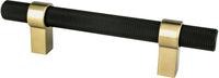 Radial Reign 96mm CC Matte Black Bar and Modern Brushed Gold Posts Pull 5055-455MDB-P