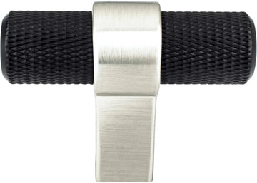Radial Reign Matte Black Bar and Brushed Nickel Post Knob 5060-455BPN-P