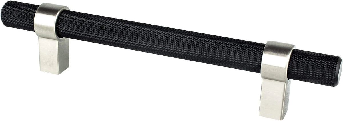 Radial Reign 128mm CC Matte Black Bar and Brushed Nickel Posts Pull 5062-455BPN-P