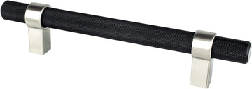 Radial Reign 128mm CC Matte Black Bar and Brushed Nickel Posts Pull 5062-455BPN-P