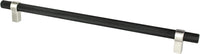 Radial Reign 12'' CC Matte Black Bar and Brushed Nickel Posts Appliance Pull 5065-455BPN-P