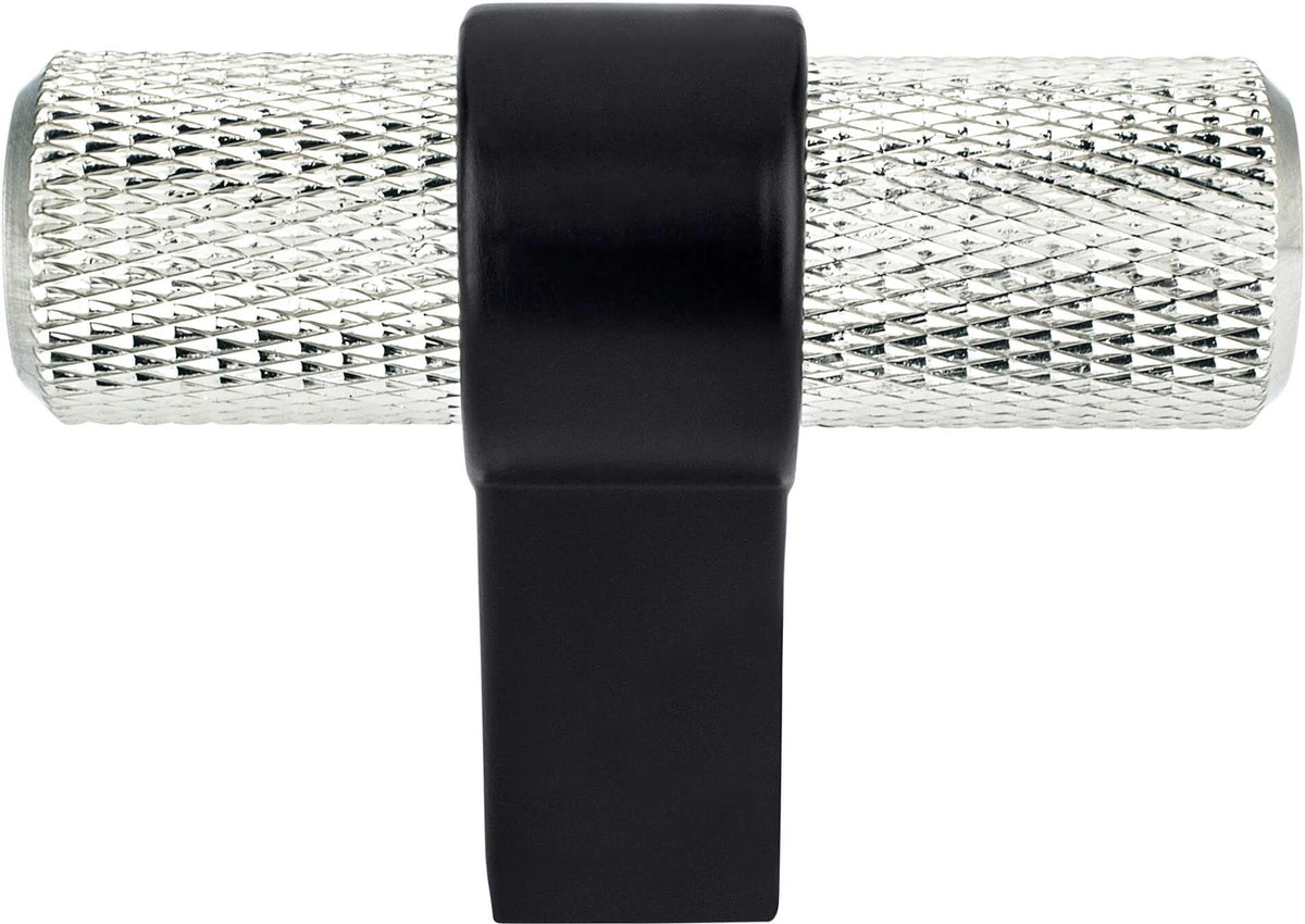 Radial Reign Brushed Nickel Bar and Matte Black Post Knob 5066-4BPN55-P