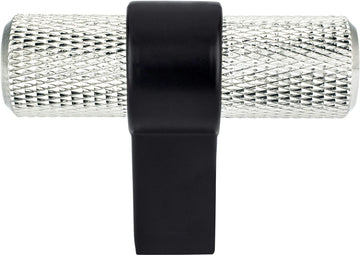 Radial Reign Brushed Nickel Bar and Matte Black Post Knob 5066-4BPN55-P