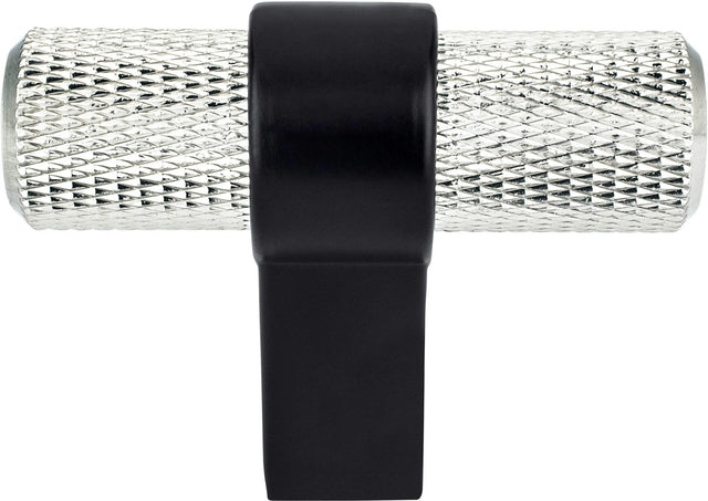 Radial Reign Brushed Nickel Bar and Matte Black Post Knob 5066-4BPN55-P