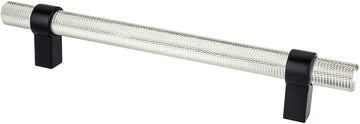 Radial Reign 160mm CC Brushed Nickel Bar and Matte Black Posts Pull 5069-4BPN55-P