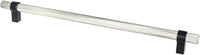 Radial Reign 12'' CC Brushed Nickel Bar and Matte Black Posts Appliance Pull 5071-4BPN55-P