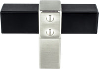 Rivet Rebel Matte Black Bar and Brushed Nickel Post Knob 5114-455BPN-P