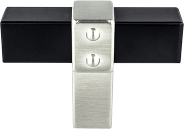 Rivet Rebel Matte Black Bar and Brushed Nickel Post Knob 5114-455BPN-P