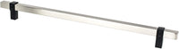 Rivet Rebel 12'' CC Brushed Nickel Bar and Matte Black Posts Appliance Pull 5125-4BPN55-P