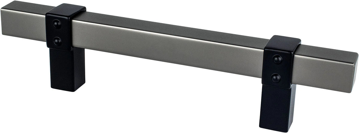 Rivet Rebel 96mm CC Slate Bar and Matte Black Posts Pull 5127-4SLT55-P