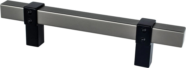 Rivet Rebel 96mm CC Slate Bar and Matte Black Posts Pull 5127-4SLT55-P