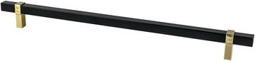 Rivet Rebel 18'' cc Matte Black Bar and Modern Brushed Gold Posts Appliance Pull 5132-455MDB-P