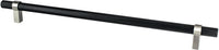 Radial Reign 18'' cc Matte Black Bar and Brushed Nickel Posts Appliance Pull 5140-455BPN-P