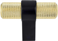 Radial Reign Modern Brushed Gold Bar and Matte Black Post Knob 5141-4MDB55-P