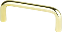 Advantage Wire Pulls 3'' CC Polished Brass Steel Pull 6153-203-P