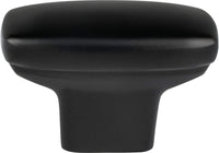Transitional Advantage One Matte Black Rounded Rectangle Knob 9183-1055-P