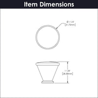 Facette Collection Knob 1-1/4'' diam Champagne Bronze Finish B054726-CBZ