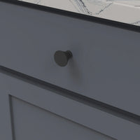 Facette Collection Knob 1-1/4'' diam Matte Black Finish B054726-MB