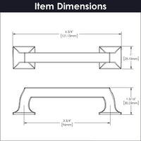 Studio II Collection Pull 3-3/4'' cc Polished Nickel Finish B055551-14
