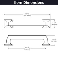 Studio II Collection Pull 5-1/16'' cc Brushed Golden Brass Finish B055552-BGB