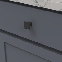 Studio II Collection Knob 1-1/4'' Square Matte Black Finish B055555-MB