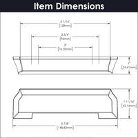 Studio II Collection Cup Pull 3'', 3-3/4'' & 5-1/16'' (128mm) cc Chrome Finish B055568-CH