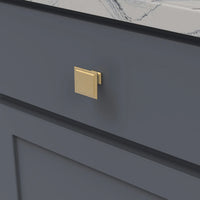 Studio II Collection Knob 1-1/2'' Square Brushed Golden Brass Finish B055577-BGB
