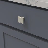 Studio II Collection Knob 1-1/2'' Square Satin Nickel Finish B055577-SN