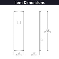 Bijou Astoria Collection Backplate 3-1/2'' x 7/8'' Brushed Golden Brass Finish B056380-BGB