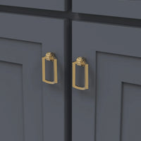 Bijou Astoria Collection Ring Pull 3-1/8'' x 1-3/4'' Brushed Golden Brass Finish B056405-BGB