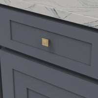 Bijou Astoria Collection Knob 1'' Square Brushed Golden Brass Finish B056407-BGB