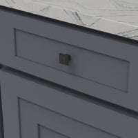 Bijou Astoria Collection Knob 1'' Square Matte Black Finish B056407-MB
