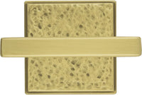 Belleclaire Collection Knob 1-1/4'' Square Brushed Golden Brass Finish B077497-BGB