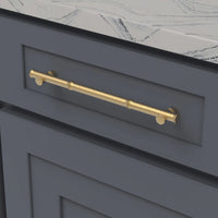 Bijou Junzi Junzi Pull 8-11/16'' cc Satin Brass Finish B056659-04