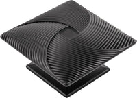 Bijou Tempest Collection Knob 3-1/2'' Square Matte Black Finish B057801-MB