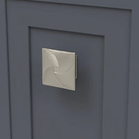 Bijou Tempest Collection Knob 3-1/2'' Square Satin Nickel Finish B057801-SN