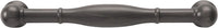 Bijou Aura Collection T-Knob 2-3/4'' x 3/4'' Satin Nickel with Natural Quartz Finish B075512-SN