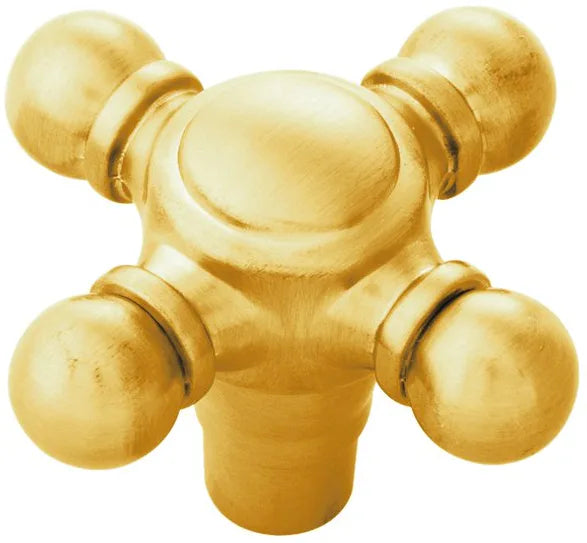 Fuller Collection Knob 1-11/16'' x 1-11/16'' Brushed Golden Brass Finish B075061-BGB