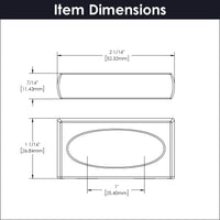 Ingot Collection Pull 1'' cc Chrome Finish B075529-CH