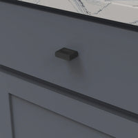 Ingot Collection Knob 1-3/8'' x 7/16'' Matte Black Finish B075644-MB