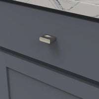 Ingot Collection Knob 1-3/8'' x 7/16'' Satin Nickel Finish B075644-SN