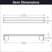 Avenue Collection Pull 7-9/16'' cc Polished Nickel Finish B076092-14