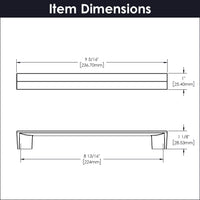 Avenue Collection Pull 8-13/16'' cc Polished Nickel Finish B076093-14