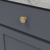 Trellis Collection Knob 1-1/2'' diam Brushed Golden Brass Finish B076137-BGB