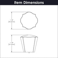 Trellis Collection Knob 1-3/16'' diam Brushed Golden Brass Finish B076138-BGB